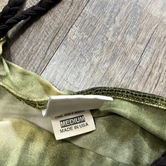 2000s Y2k Forest Fairycore Whimsigoth Milkmaid Flowy Cami Top Womens Medium - Picture 4 of 5